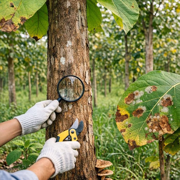 Maladies du teck : repères pour garder un arbre sain