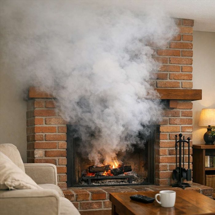 Pourquoi ma cheminée fume-t-elle dans la maison ? Causes et solutions