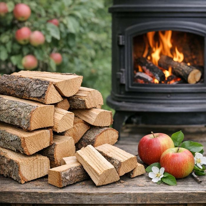 Bois de chauffage en pommier : caractéristiques, usages et atouts