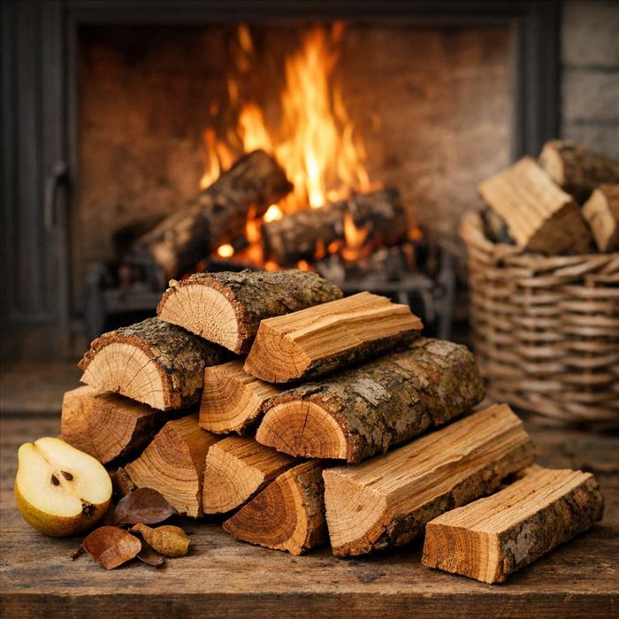 Bois de chauffage en poirier : caractéristiques, usages et particularités